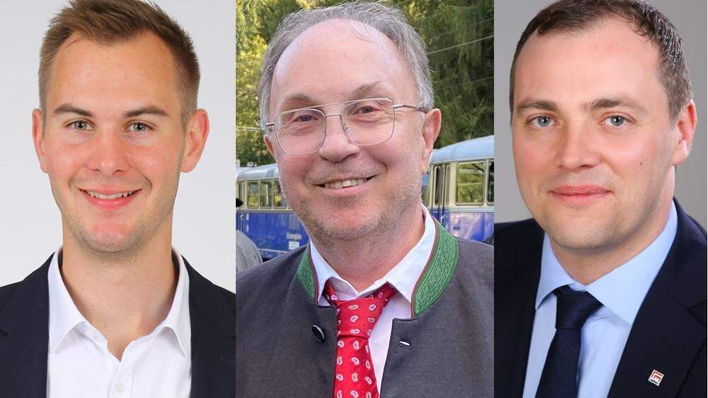 Daniel Geiger (FPÖ), Willibald Mautner (SPÖ) und Reinhard Lerchbammer (ÖVP) (v. r.)