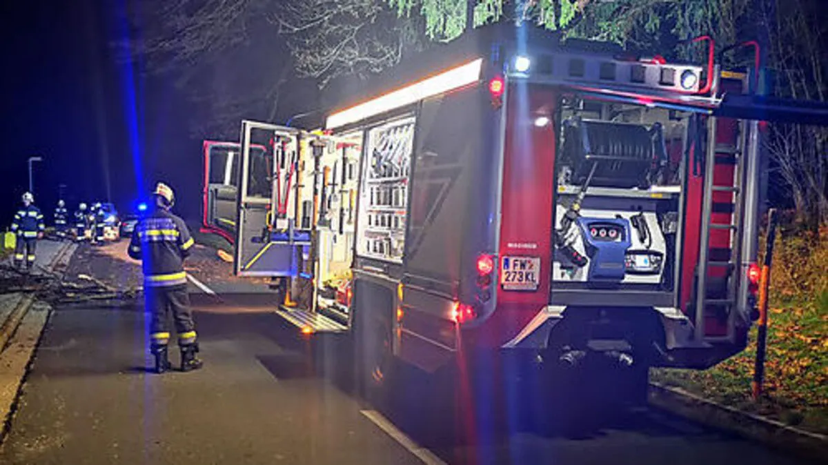 Kräfte der Feuerwehr Ludmannsdorf standen im Einsatz