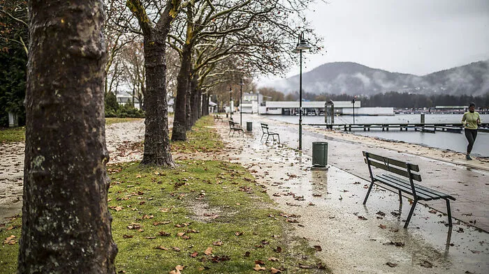 Am Metnitzstrand in Klagenfurt Ende November