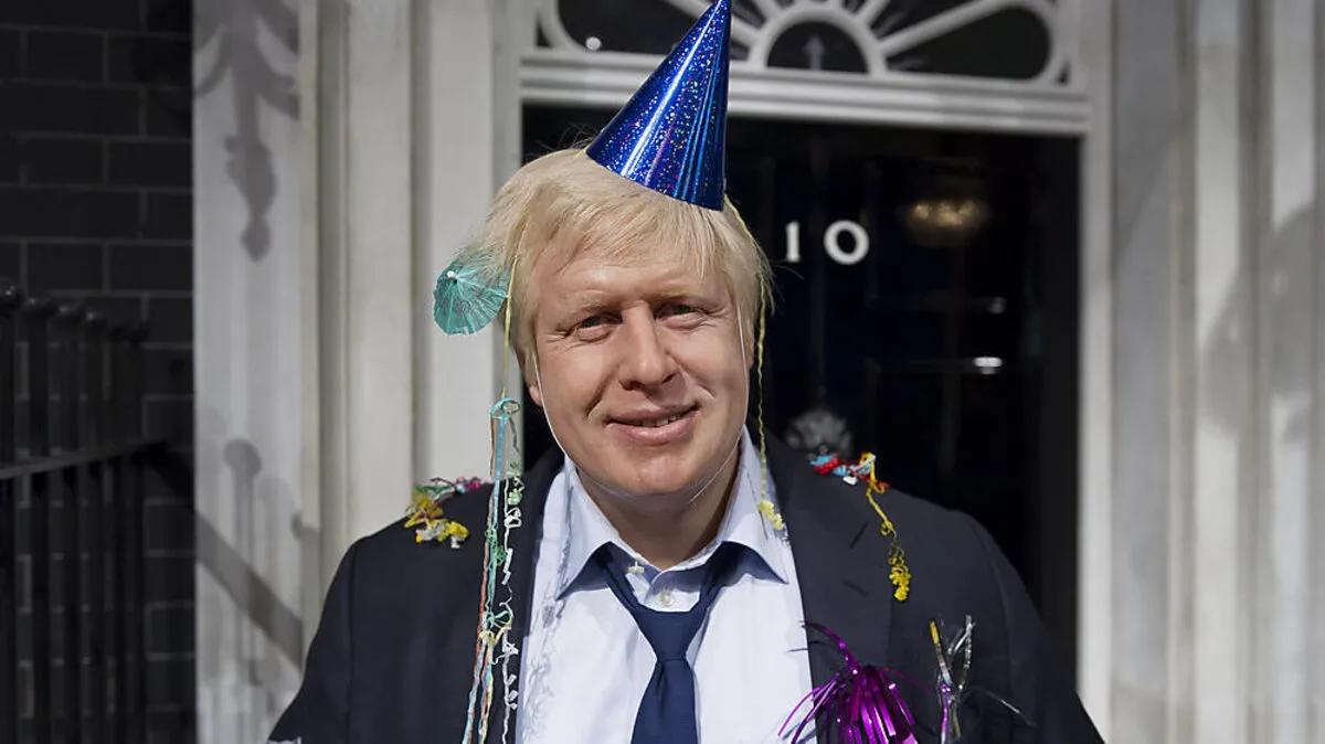 Boris Johnson in Feierlaune