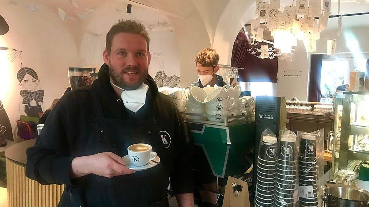 &quot;Kaffeemacher&quot; Martin Kribitsch von der Kaffeeteria Villach