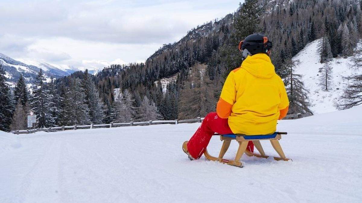 Auch der obere Teil der Strecke ist hervorragend zum Rodeln