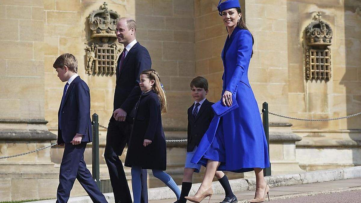 Thronfolger William (40) und Prinzessin Kate (41) mit allen drei Kindern