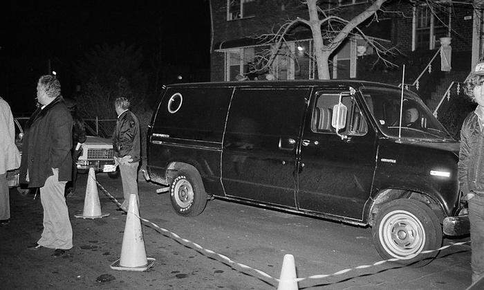 Das Foto von 1978 zeigt einen für den Raub verwendeten Van