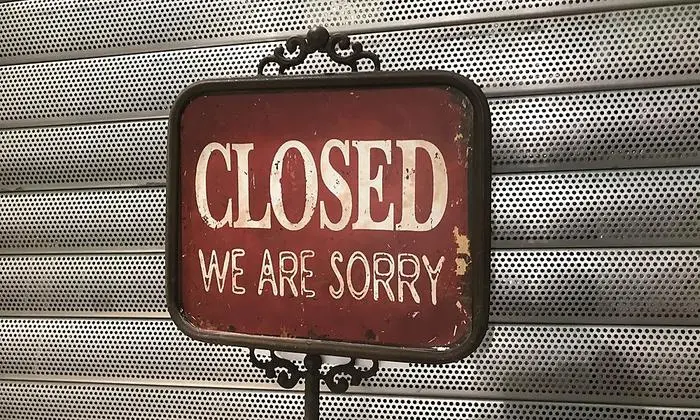 Geschlossene Läden in Graz