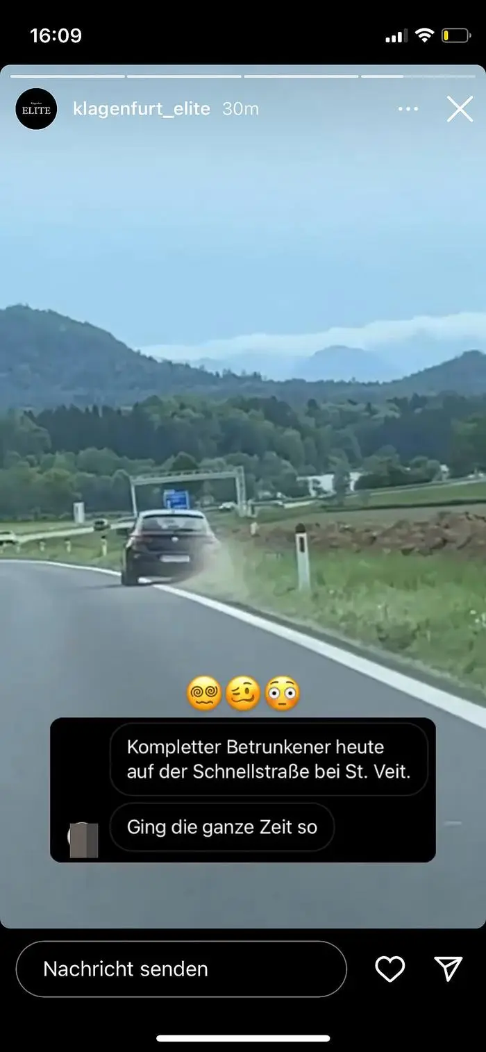 Ein Ausschnitt aus dem Video, das auf Instagram gepostet wurde