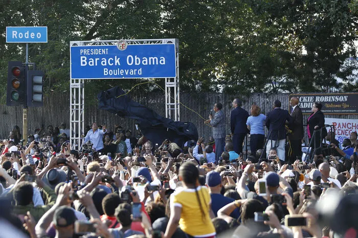 Hier hatte Obama 2007 im Wahlkampf um die US-Präsidentschaft eine Kundgebung gehalten.