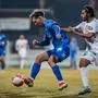 AMSTETTEN,AUSTRIA,28.FEB.25 - SOCCER - ADMIRAL 2. Liga, SKU Amstetten vs SKN Sankt Poelten. Image shows Tobias Gruber (Amstetten) and Ramiz Harakate (St.Poelten). Photo: GEPA pictures/ Manuel Binder