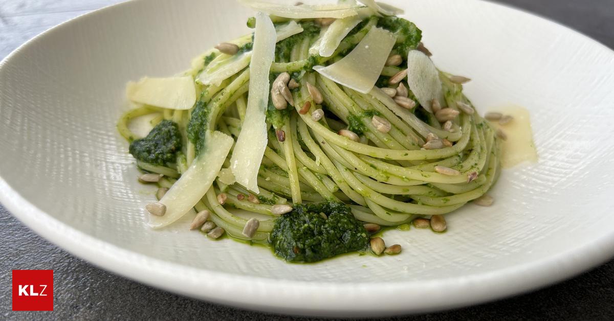 Tolle Rezepte für wenig Geld: Spaghetti mit Bärlauch-Pesto und ... Tolle Rezepte für wenig Geld: Spaghetti mit Bärlauch-Pesto und ...