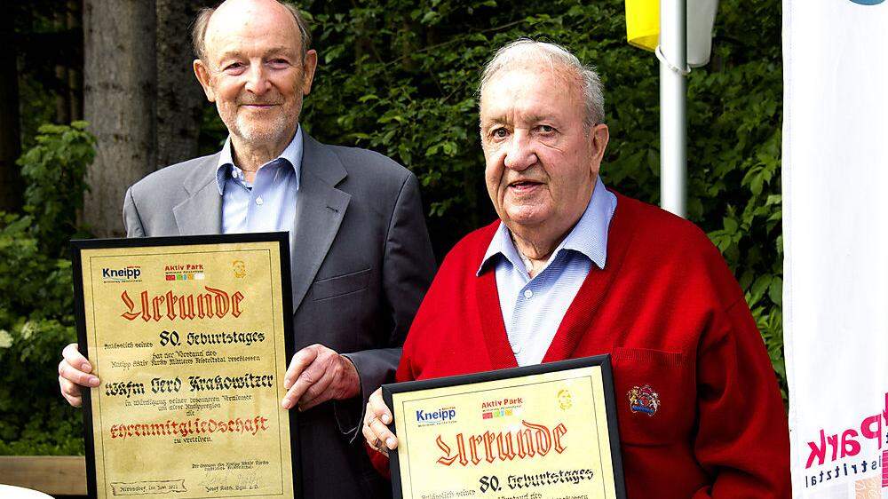 Die Jubilare Gerd Krakowitzer und Karl Huber