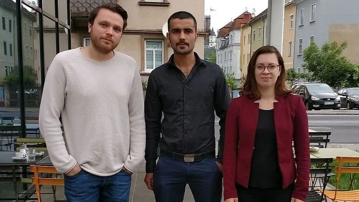 Dominik Köck, Nasim Ahmadi und Lara Köck (v. l.)
