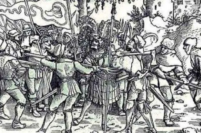 1524: Ermutigt durch die reformatorischen Thesen Luthers beginnen sich die Bauern in den deutschen Landen aufzulehnen: Sie fordern die Aufhebung der Leibeigenschaft. Zuerst im Schwarzwald, später in Franken, dem Elsass, Tirol, Salzburg oder Innerösterreich (Steiermark, Kärnten, Krain). Luther hat zuerst Verständnis, später wendet er sich von ihnen ab. 70.000 Menschen sterben bei den Aufständen.