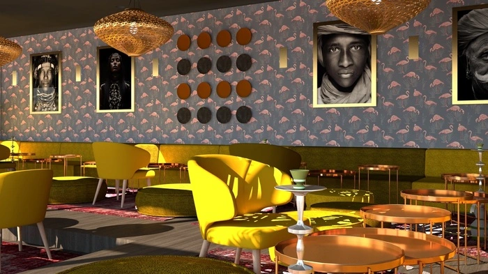 So wird es innen aussehen - das neue Lokal "Flamingo" im Grazer Zentrum.