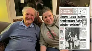 Kinderkardiologe Jaroslav Stark mit Ulrike Posch, die er mit nur acht Monaten am Herzen operiert hat: „Man kann nicht beschreiben, wie sich das angefühlt hat“