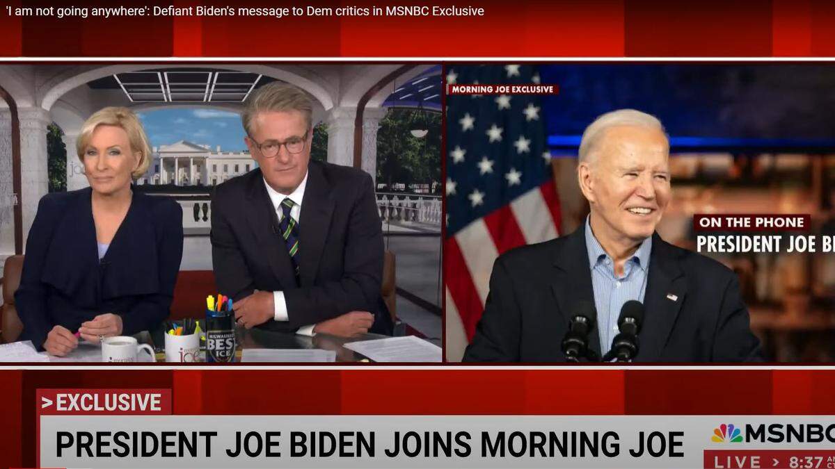 US-Präsident Joe Biden rief im US-Frühstücksfernsehen des Senders MSNBC an