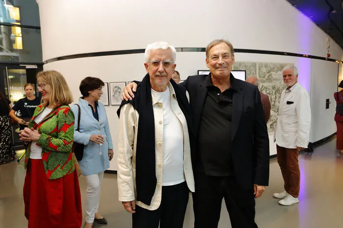Alte Weggefährten: Kunsthaus-Architekt Colin Fournier (rechts) mit dem ersten Chef des Kunsthauses: Peter Pakesch