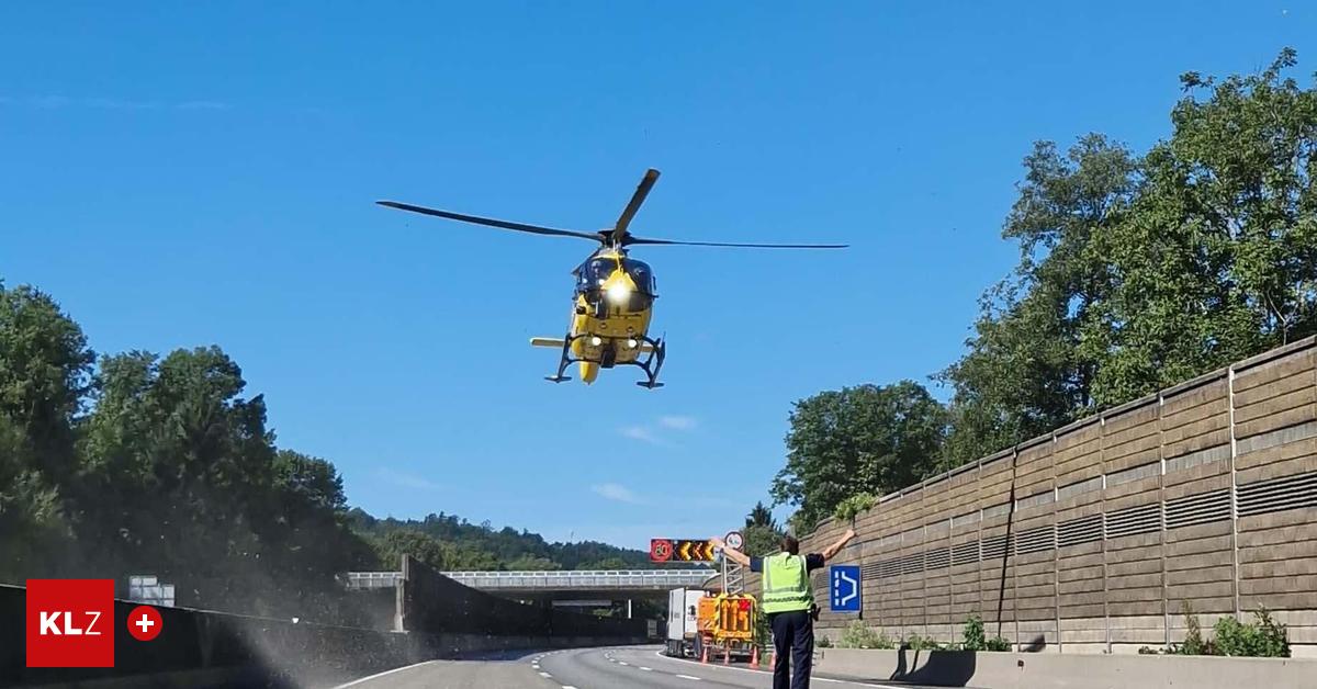 Gleisdorf-A-2-Kilometerlanger-Stau-Auf-der-Autobahn-zwischen-Gleisdorf-und-La-nitzh-he-kollidierten-zwei-Fahrzeuge
