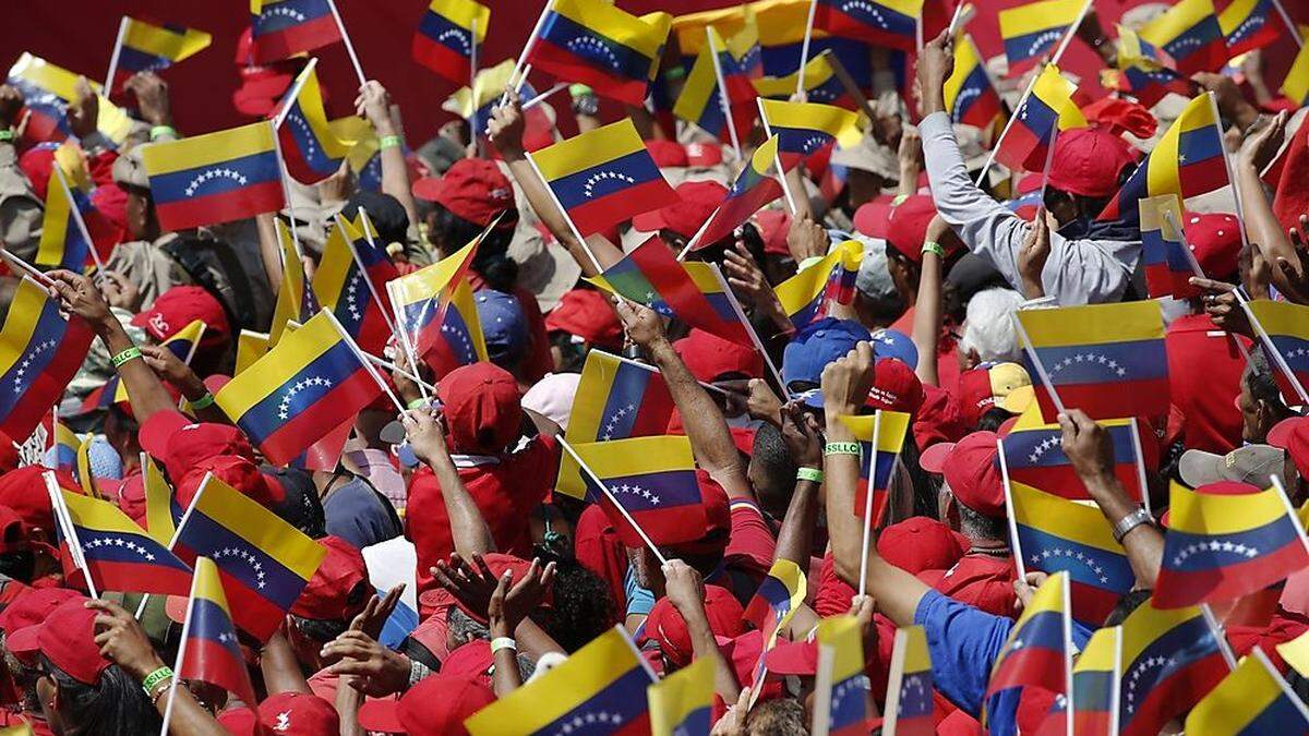 Maduro-Unterstützer in Caracas am Samstag