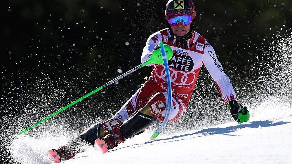 Marcel Hirscher liegt in Soldeu nach dem ersten Slalom-Durchgang auf Rang fünf