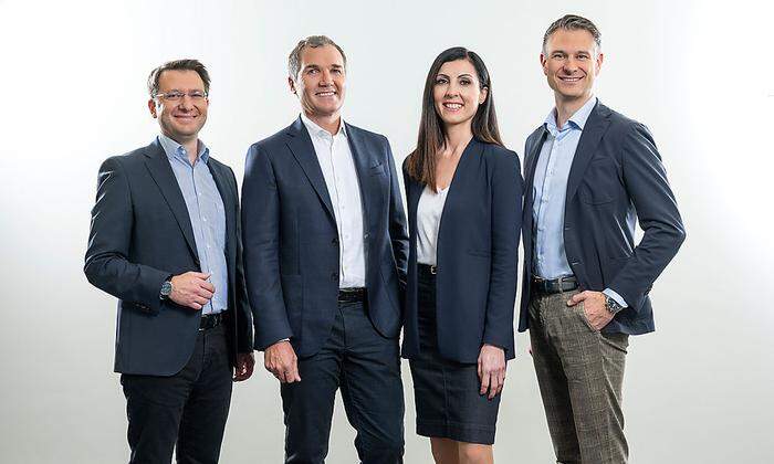 Der Vorstand von Hofer S/E wird um ein weibliches Mitglied reicher: Michael Kronegger, CEO Horst Leitner, Marietta Schorn und Christoph Rief