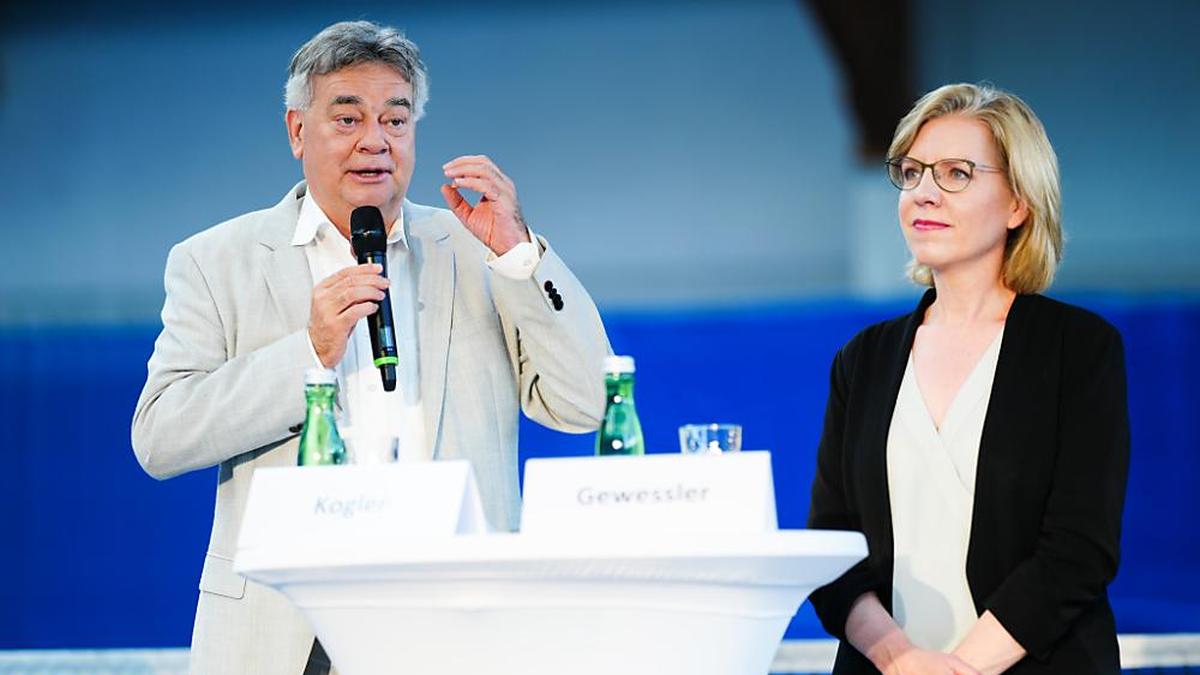 Vizekanzler Werner Kogler (Grüne) und Umweltministerin Leonore Gewessler (Grüne)