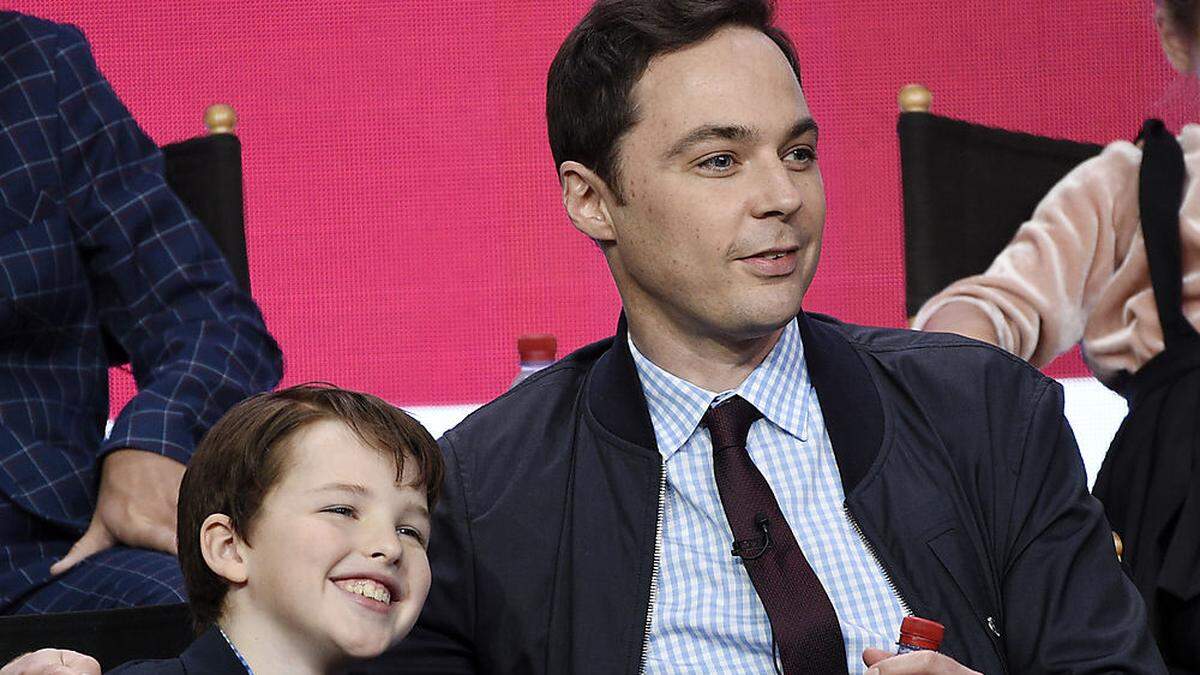 Jim Parsons mit seinem jungen &quot;Alter Ego&quot; Iain Armitage