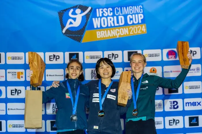 Briançon (FRA), 18 July 2024: competes in the Women’s Lead Final during the IFSC Climbing World Cup in Briançon (FRA).

© Jan Virt/IFSC. This photo is for editorial use only. For any additional use please contact communications@ifsc-climbing.org.