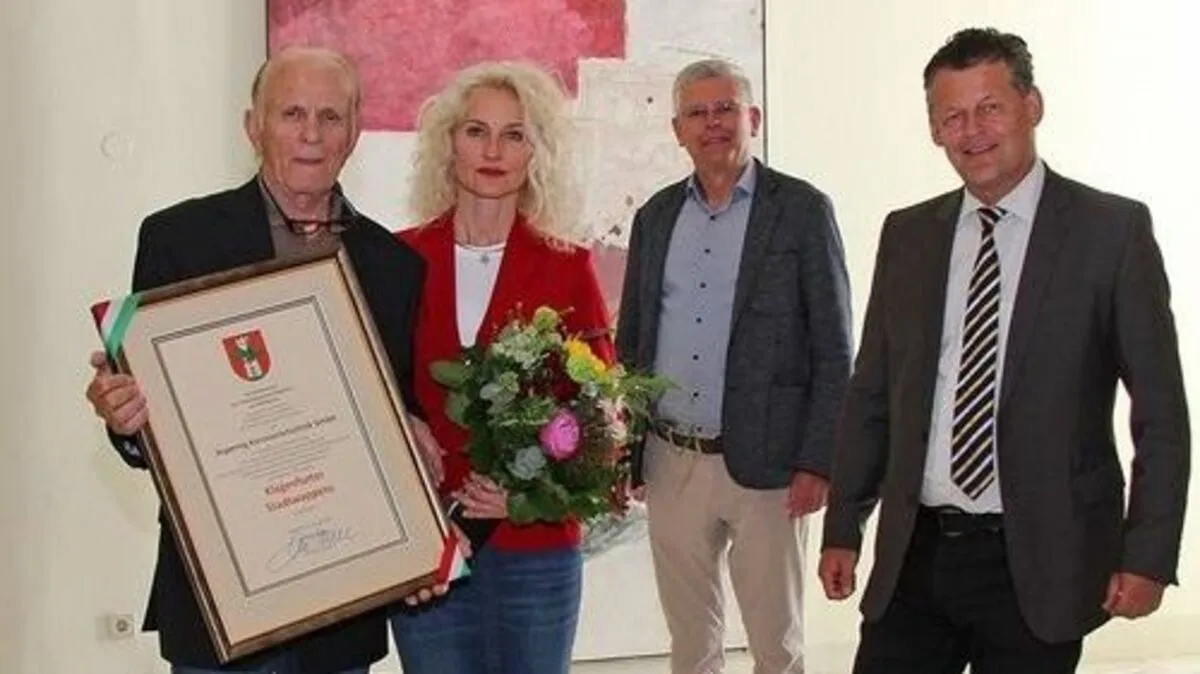 Gregor Aspernig und Tochter Caroline wurden für ihren gemeinsamen Betrieb ausgezeichnet.