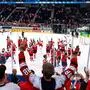Österreichs Team und seine Fans feiern den Klassenerhalt