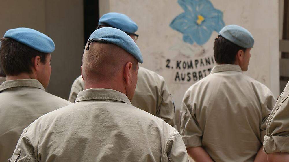 Österreichische UN-Soldaten 2013 auf den Golanhöhen
