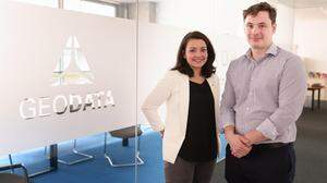 Hella Riedl-Rabensteiner und Maximilian Krieger sind seit Herbst 2023 die Geschäftsführer des Geodata-Standortes in Graz