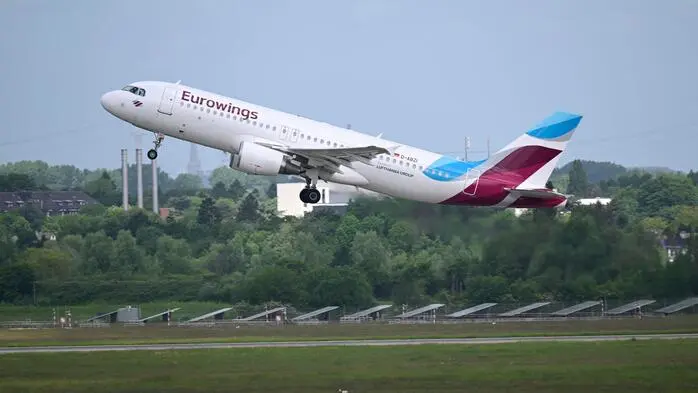 Ein Flugzeug der Airline Eurowings
