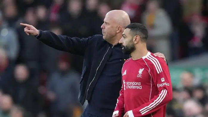 Arne Slot (links) ist nicht mehr Liverpool-Trainer