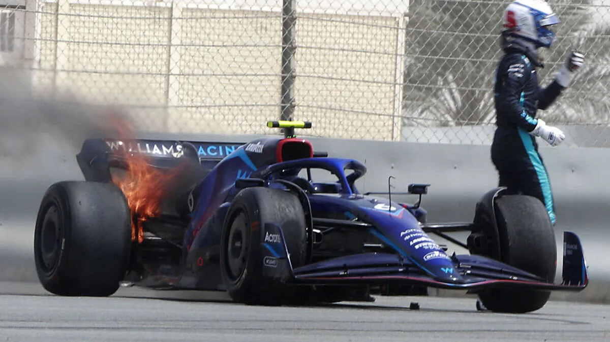 Der Williams fing Feuer