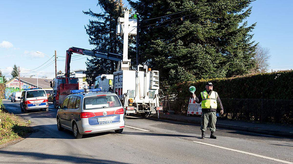 Die Unfallstelle in der Harterstraße am Tag danach