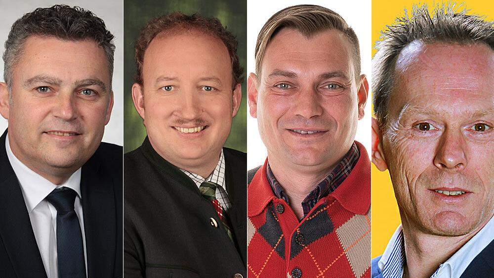 Alexander Pommer, Ernst Haring, Mario Kohlberger und Manfred Wiedner sind die Spitzenkandidaten in Oberhaag 