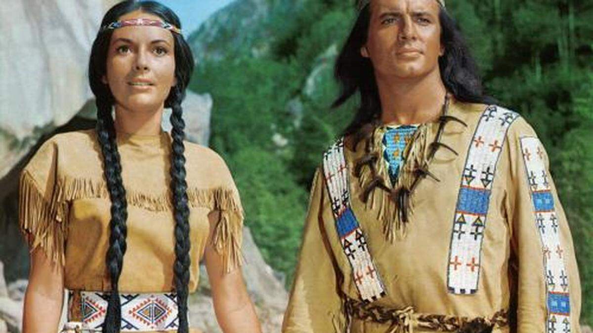 Erste große Erfolge: Karin Dor mit Pierre Brice in &quot;Winnetou II&quot;