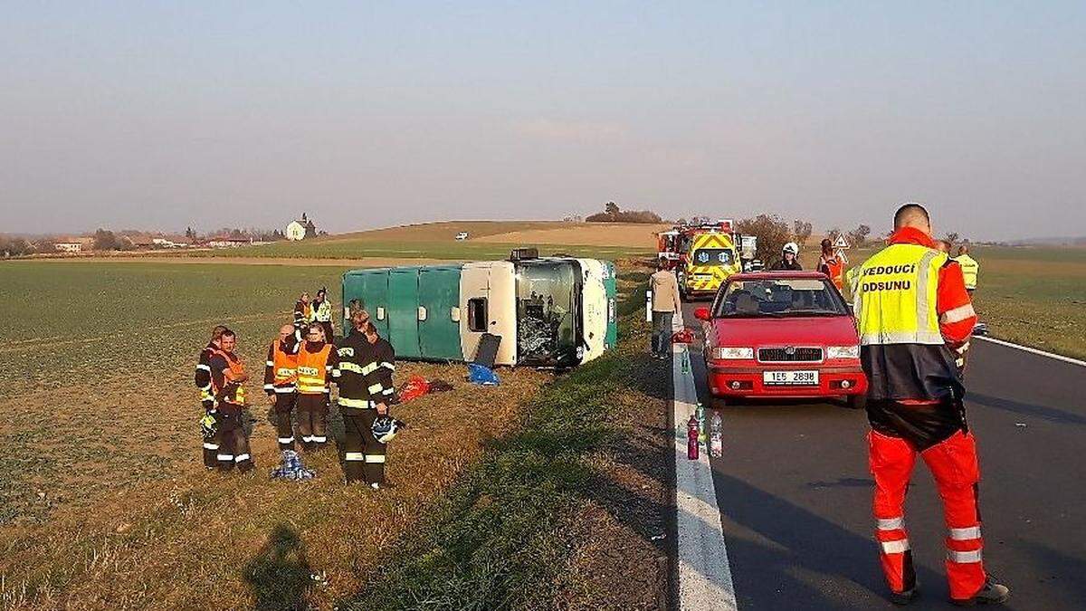 Der verunglückte Linienbus