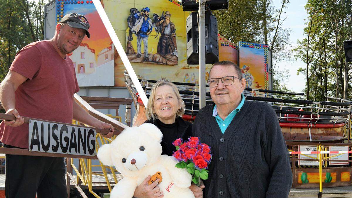 Der Schausteller Peter Stessl, sowie das Ehepaar Hildegard und Viktor Wintersberger (von links) freuen sich auf zahlreiche Besucher 