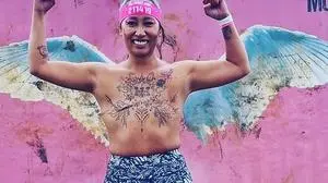 Mit einem gewagten Auftritt begeisterte Marie-Claire Pieber-Trentelman viele Frauen in Hartberg