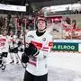 LANDSHUT,GERMANY,09.NOV.24 - ICE HOCKEY - Deutschland Cup, Austria vs Denmark. Image shows the rejoicing of Gregor Biber  (AUT).
Photo: GEPA pictures/ City-Press  - ATTENTION - COPYRIGHT FOR AUSTRIAN CLIENTS ONLY