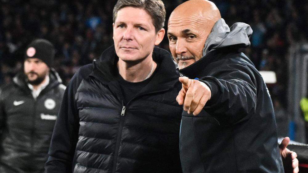 Oliver Glasner (links) mit Neapel-Trainer Luciano Spalletti 