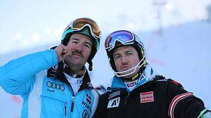 Marcel Hirscher (rechts) und Felix Neureuther tragen für die Aktion "Movember" derzeit einen schicken Oberlippenbart