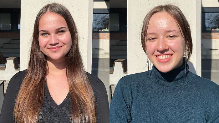 Schüler-Redakteurinnen Valentina Kohlmaier (l.) und Amelie Reichmann befragten ihre Kolleginnen und Kollegen, ob sie sich vorstellen können, in ihrem Leben nur einen Beruf zu erlernen und auszuüben. Klicken Sie sich durch, um die Antworten herauszufinden.