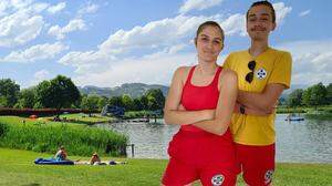 Karina und Kristof Graf stehen im Sommer vorwiegend am St. Andräer See im Einsatz