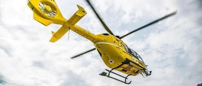 Die Verletzte wurde mit dem C7 ins Krankenhaus geflogen