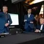 In this photo released by the White House, President Donald Trump monitors U.S. military operations in Venezuela with Defense Secretary Pete Hegseth and CIA Director John Ratcliffe, center, at Mar-a-Lago in Palm Beach, Fla., Saturday, Jan. 3, 2026. (Molly Riley/The White House via AP)