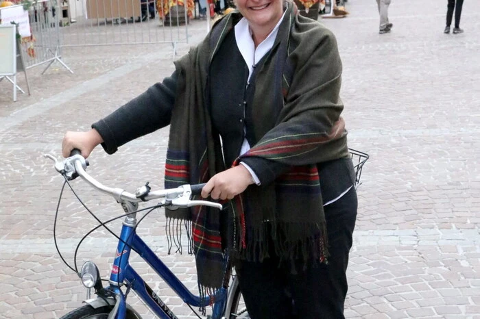 Auch Vizebürgermeisterin Silvia Radaelli schaute mit dem Fahrrad vorbei.