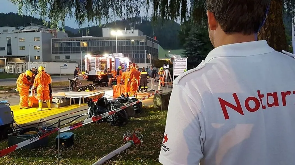 Das Rote Kreuz war mit rund 20 Personen vor Ort