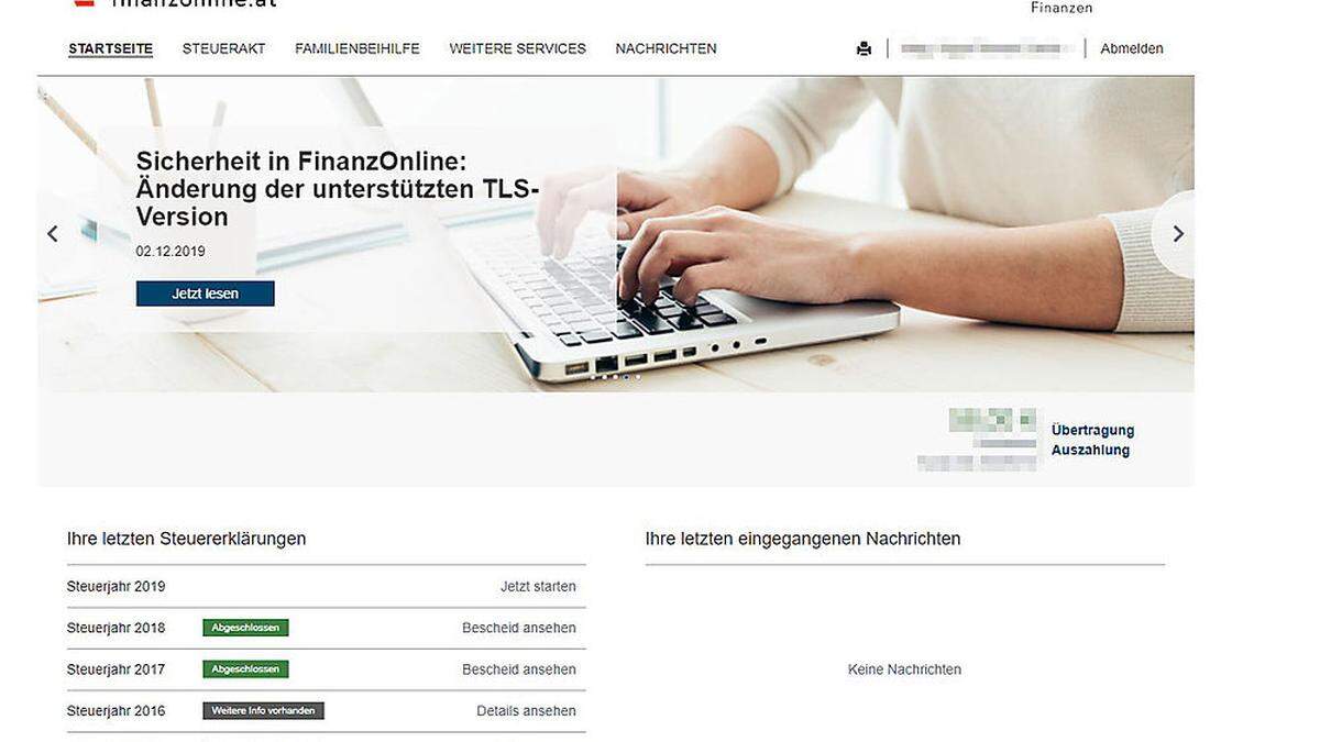 Das neue Finanzonline